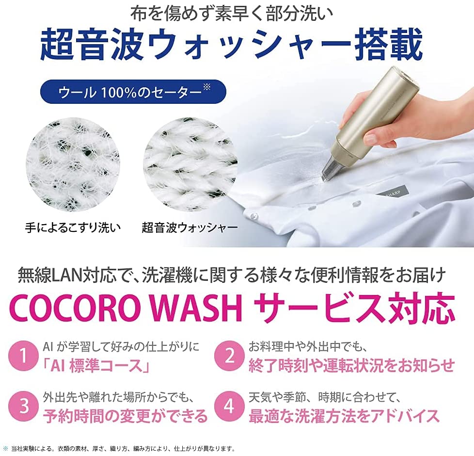 楽天市場】シャープ 洗濯機 洗濯乾燥機 ES-PW11F-N ガラストップ 穴