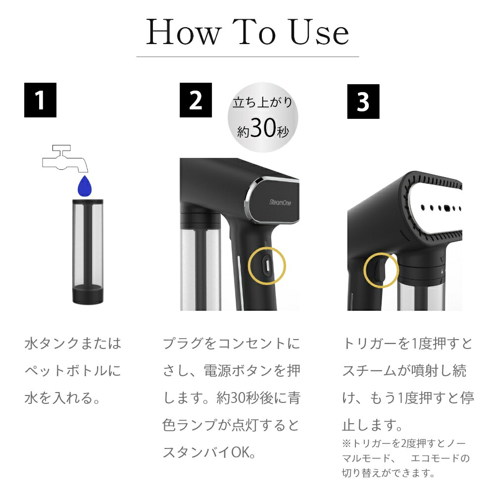 楽天市場】【レビュー特典】正規品 1年保証 衣類スチーマー スチーム