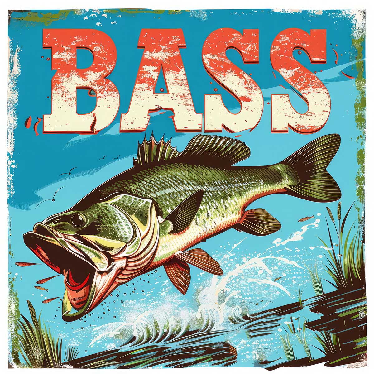 楽天市場】ブラックバス blackbass フィッシング 正方形ポスター