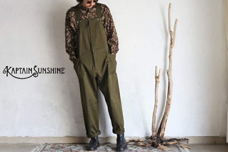 楽天市場】【Kaptain Sunshine】 Deck Trousers Olive（Over Alls Over