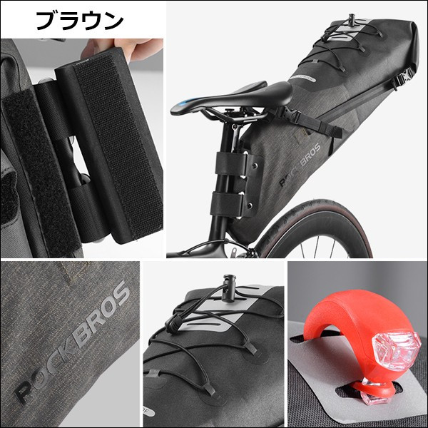 楽天市場】【送料無料】全防水 自転車サドルバッグ 約10L大容量 安定感