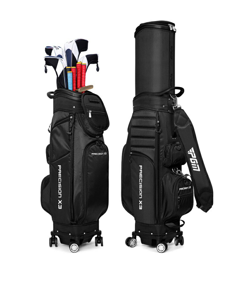 楽天市場】キャディバッグ 4輪キャスター ポータブルゴルフバッグ PGM