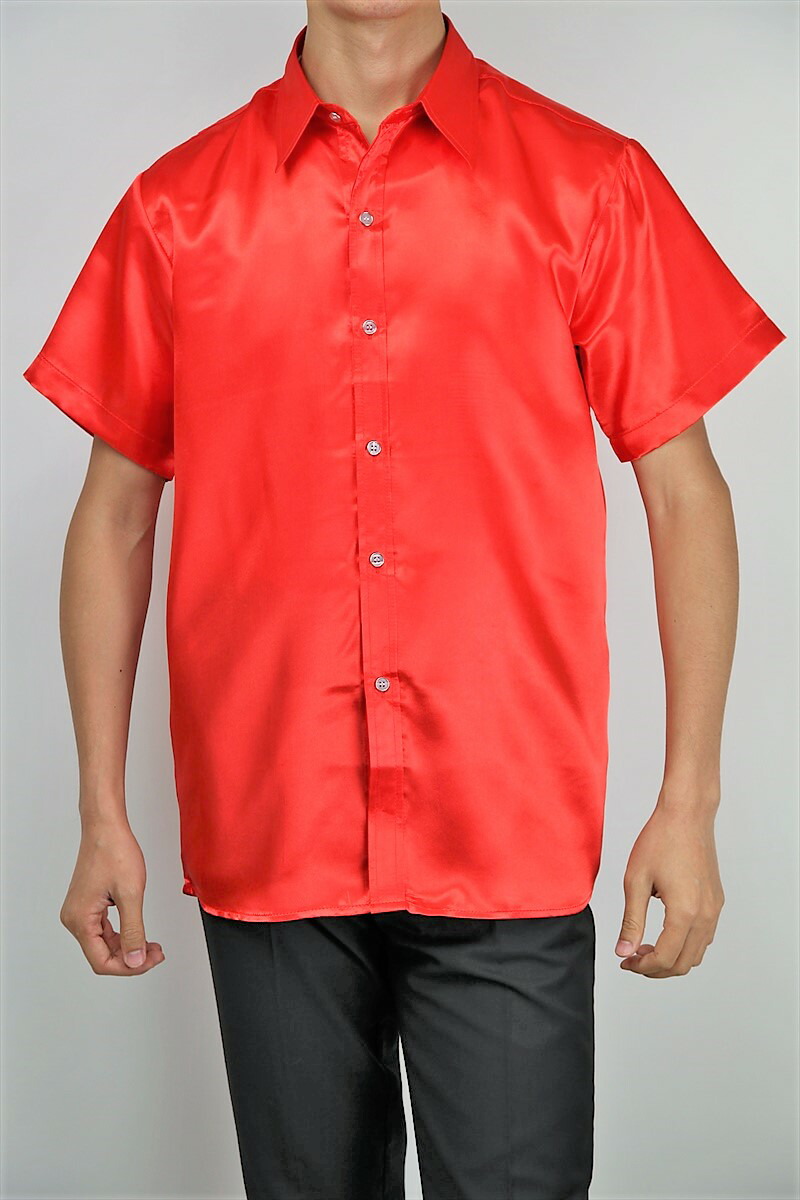 楽天市場】サテンシャツ 半袖 4色 男女兼用 訳あり アウトレット XXS