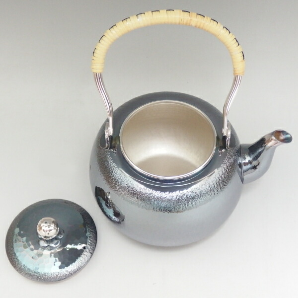 楽天市場】銀瓶（上）丸型 五合 いぶし仕上げ 銀仕上げ 茶器 湯沸し