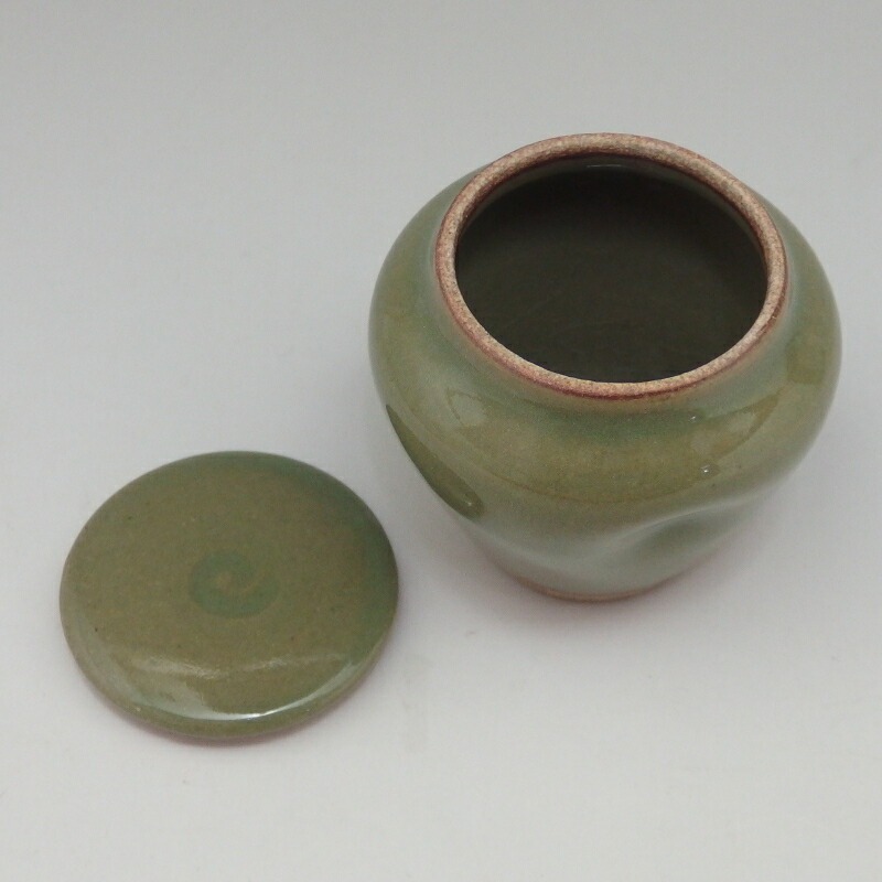 楽天市場】溪峰作 京焼 青磁香壺 香壷／香溜【練り香を入れてご使用