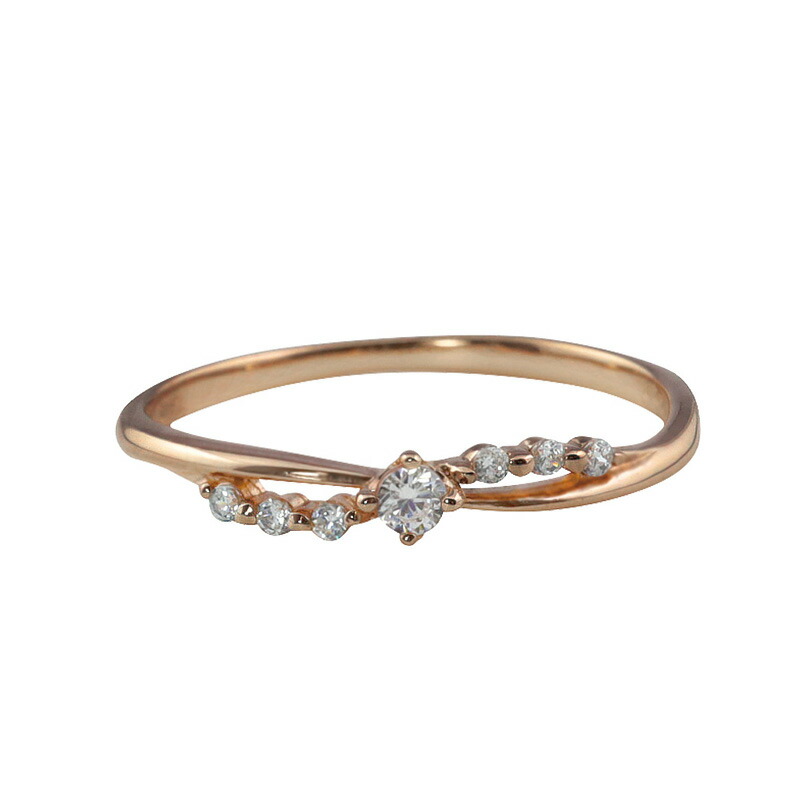 楽天市場】ダイヤモンド リング 婚約指輪 18金 7石 セブンストーン