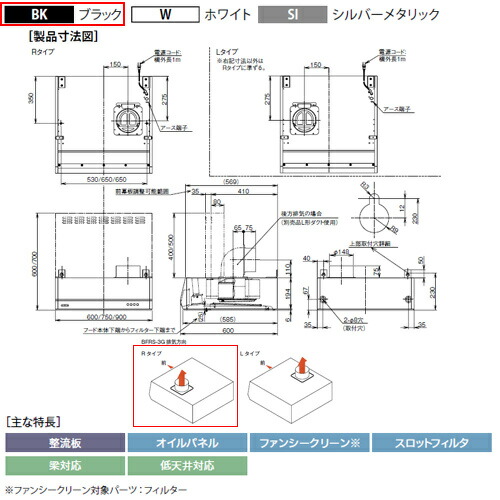 楽天市場】富士工業株式会社 ○レンジフード スタンダードシリーズ