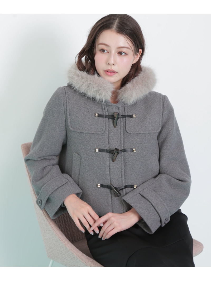 楽天市場】フェイクファー付ショートダッフルコート JILL by JILL