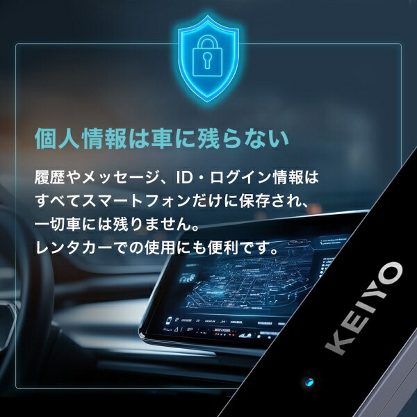 楽天市場】KEIYO APPミラータッチカーアダプター（黒） AN-S155