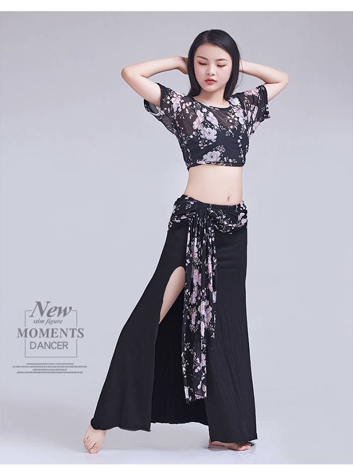 楽天市場】ベリーダンス レッスン着 練習着 衣装 セット 花柄 ヒョウ柄