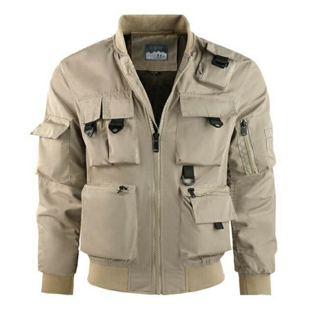 楽天市場】ブルゾン 多ポケット アウター ジャケット カーゴジャケット