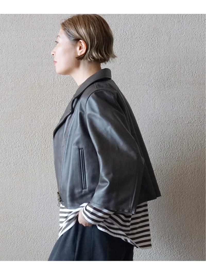 楽天市場】レザー ショートライダースジャケット journal standard