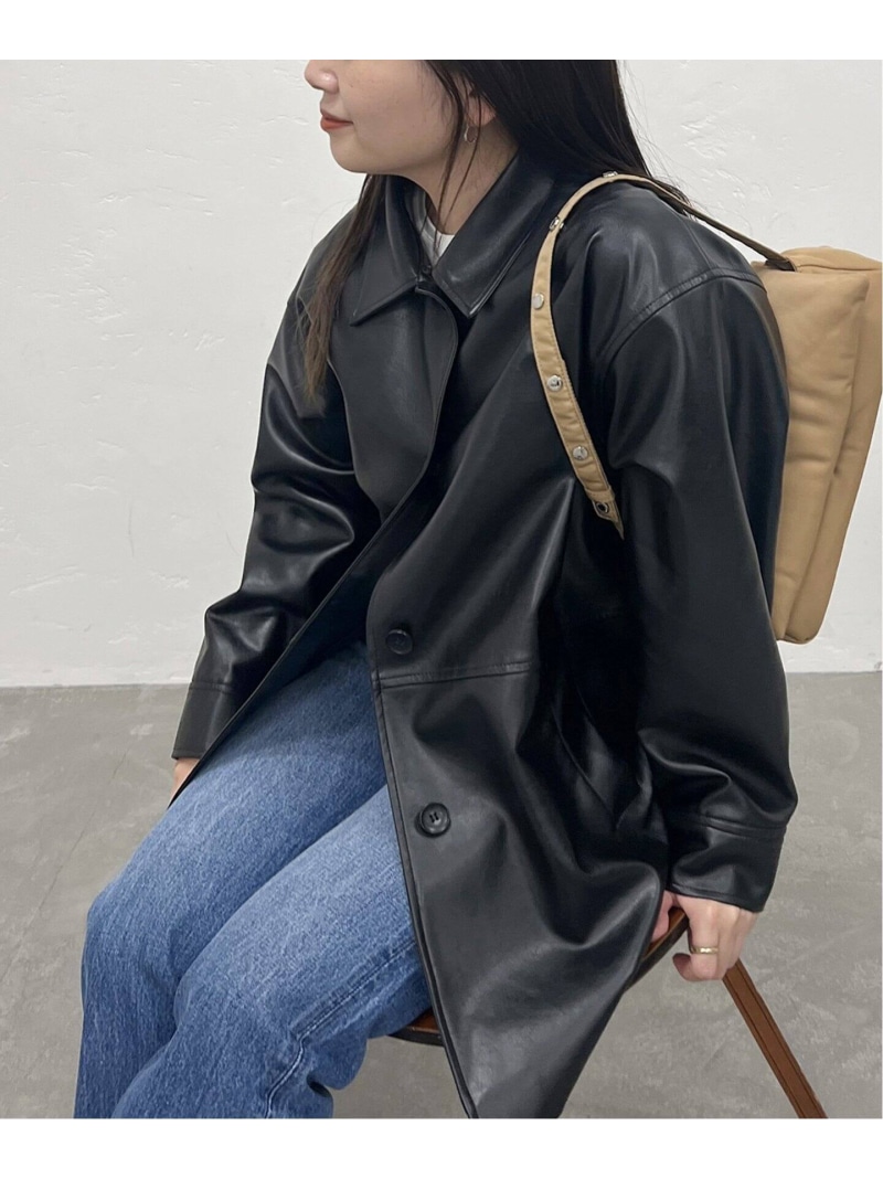 楽天市場】ウォッシャブル フェイクレザーファー襟付カバーオール