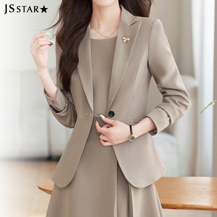 楽天市場】フォーマルスーツ レディース ワンピーススーツ 2点セット