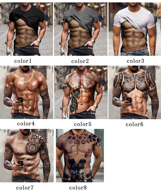 楽天市場】tシャツ 半袖 コスプレ 仮装 メンズ 筋肉服 マッチョ 偽筋肉