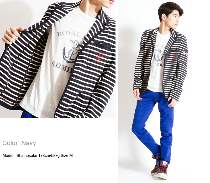 楽天市場】[期間SALE] Admiral/アドミラル ボーダーカットジャケット