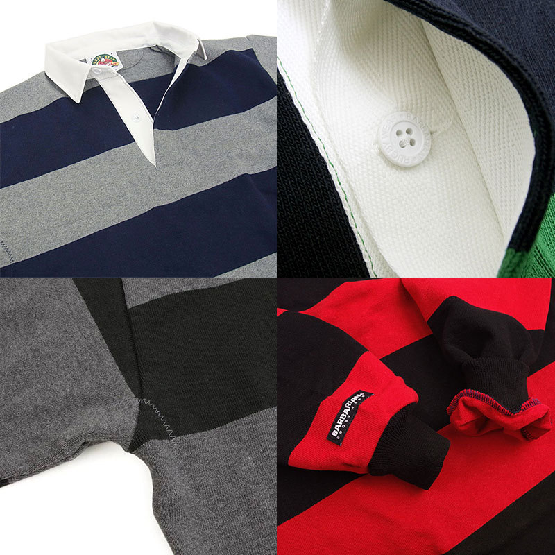 楽天市場】バーバリアン BARBARIAN クラシック ラグビーシャツ 4インチ