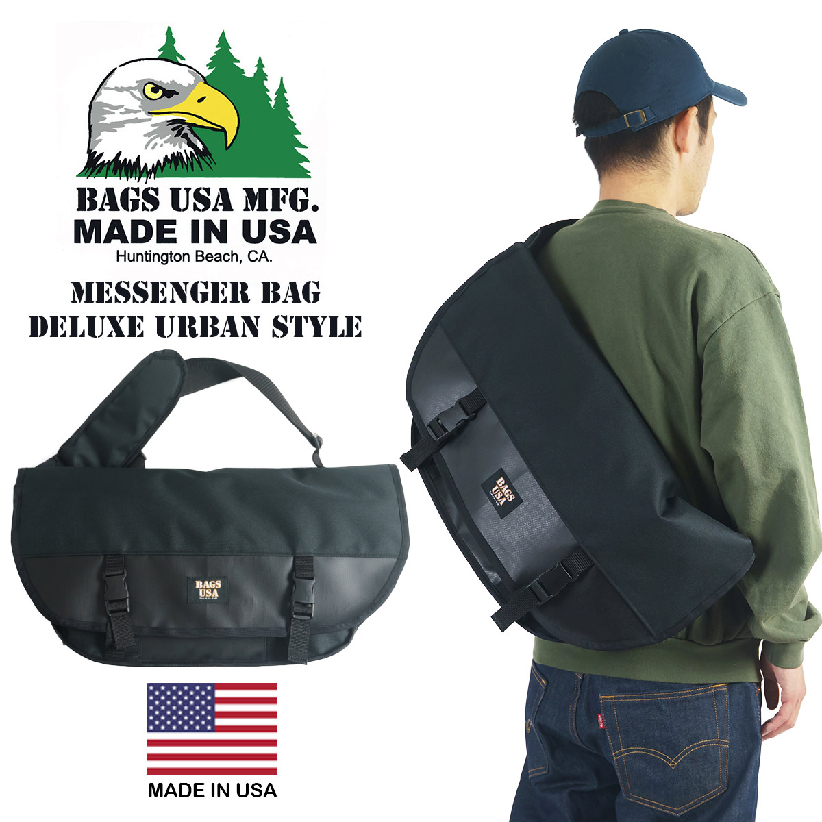 楽天市場】バッグスユーエスエー BAGS USA メッセンジャーバッグ