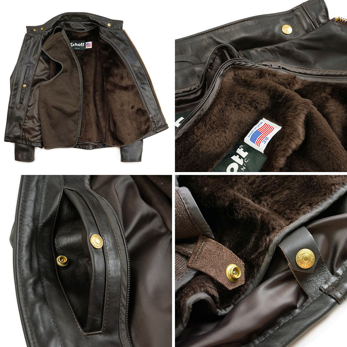 楽天市場】ショット SCHOTT 141 シングルライダース ブラウン BIG SIZE