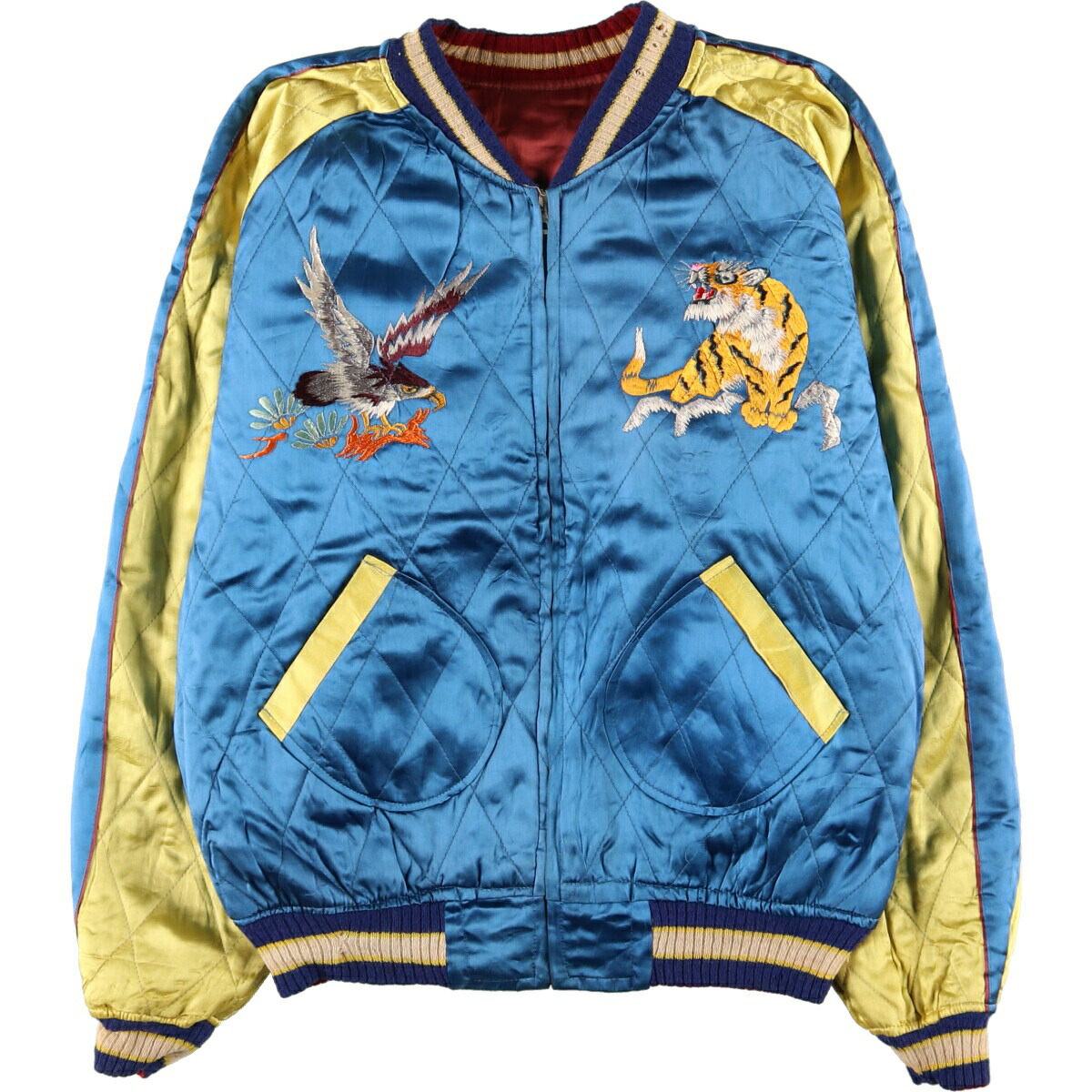 楽天市場】古着 50'S UNKNOWN タカ柄 虎柄 龍柄 リバーシブル