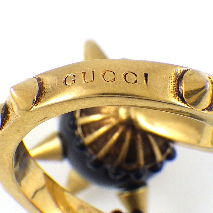 楽天市場】グッチ GUCCI リング ダブル ボール スパイク スタッズ GG
