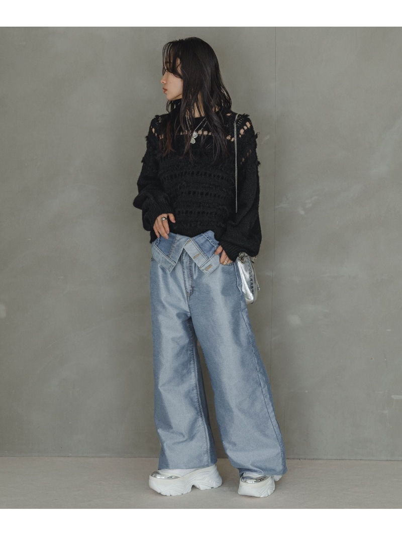 楽天市場】【SALE／20%OFF】グロッシーデニムワイドパンツ JEANASIS