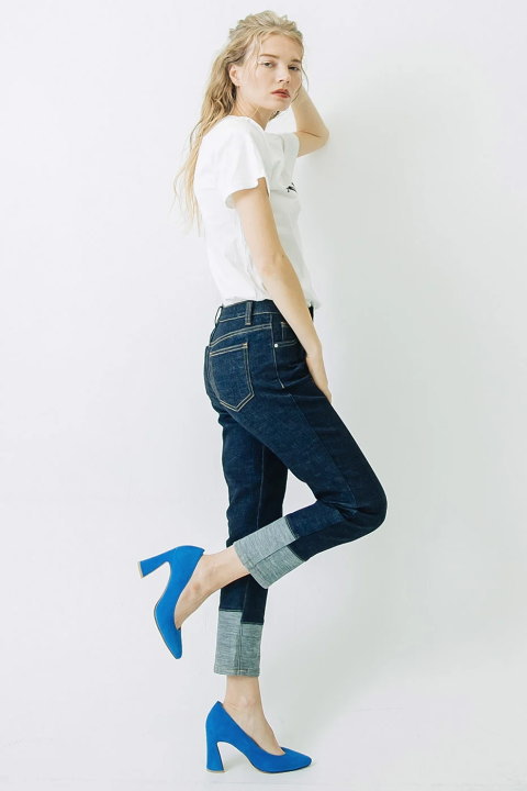 楽天市場】INDIMARK インディマーク レディース ジーンズ 裾切替