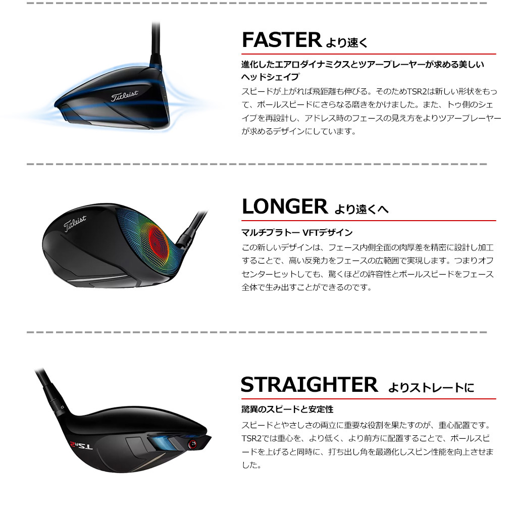 楽天市場】ゴルフ クラブ タイトリスト TSR2 ドライバー 460cc メンズ