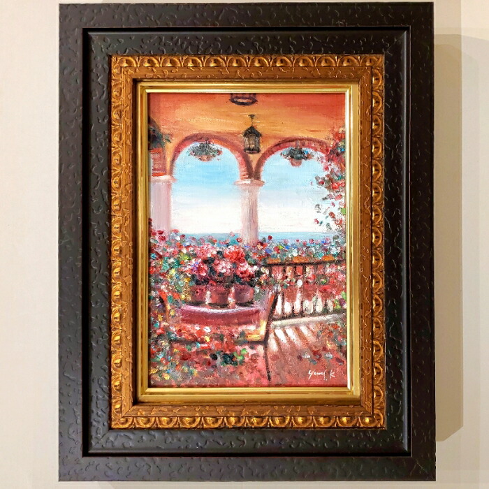 油彩画家 ウィルム ヘンラート イタリア製 絵画 額縁 輸入雑貨 複製画