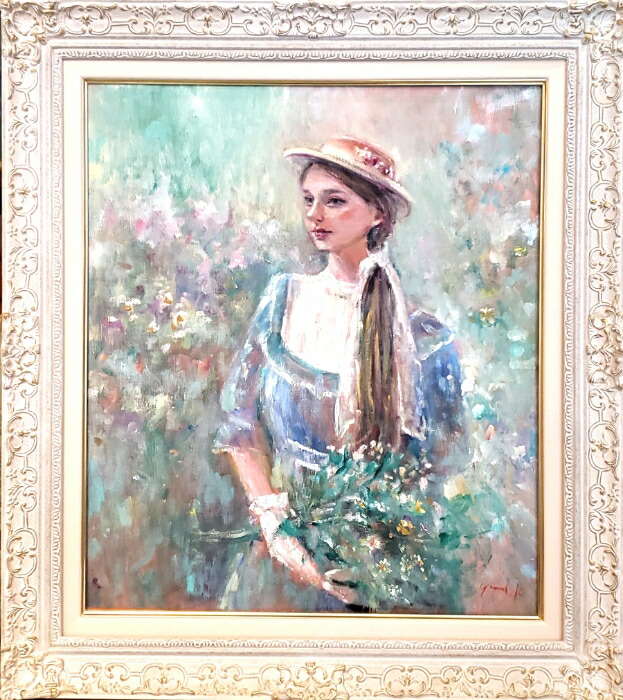 楽天市場】絵画 「Country Roads」 油彩画 油絵 原画 人物画 F10