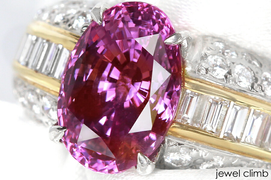 楽天市場】【厳選ジュエリー】ピンクサファイア5．06CTダイヤ