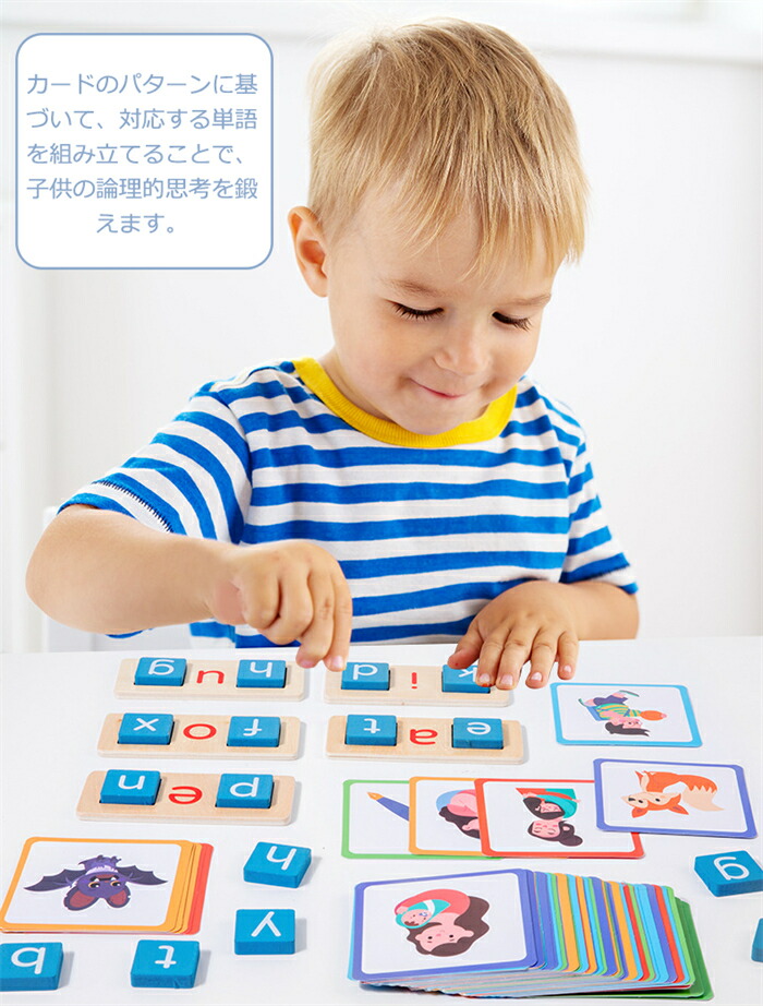 楽天市場】知育玩具 早期教育 単語のつづりのおもちゃ ABC木製文字