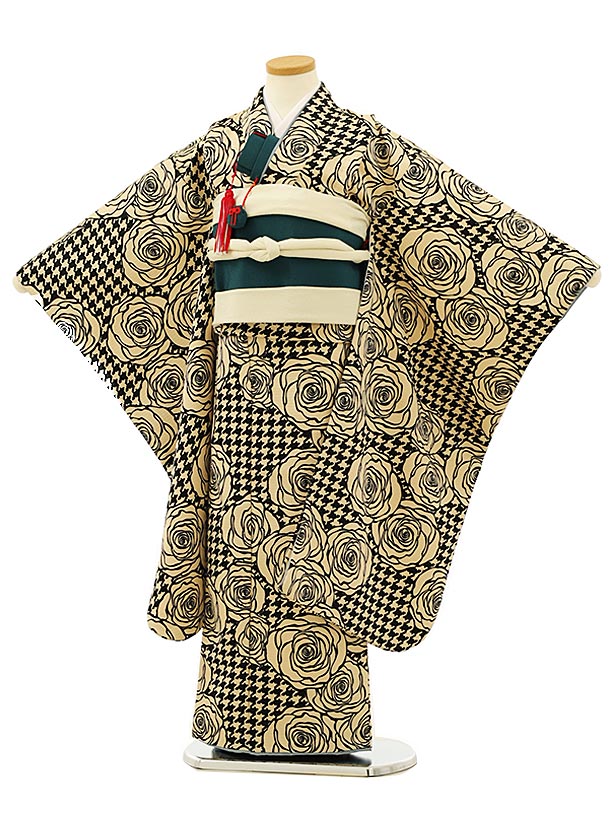 楽天市場】七五三 着物 7歳 フルセット レンタル 女の子 7960 ベージュ