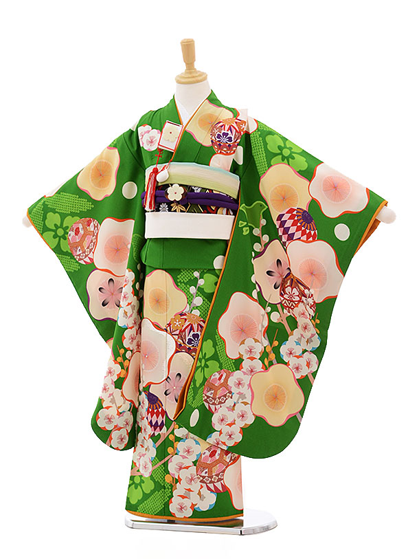 楽天市場】七五三 緑 着物 七歳の通販