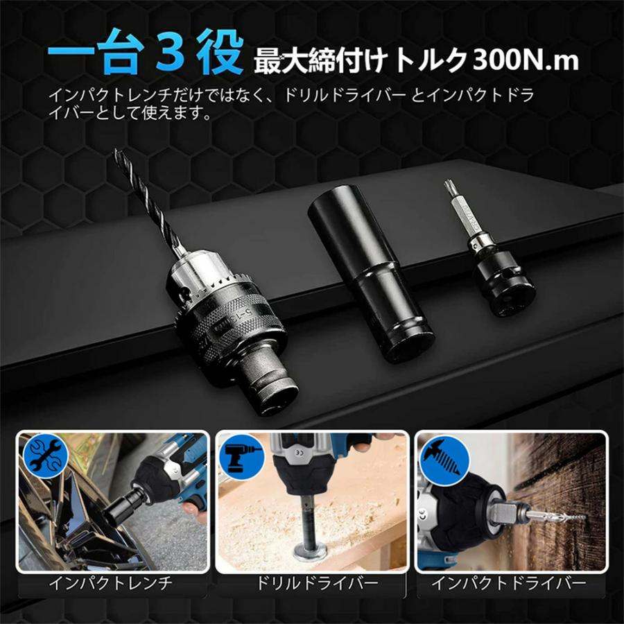 楽天市場】【2025最新品】インパクトレンチ 電動インパクトドライバー