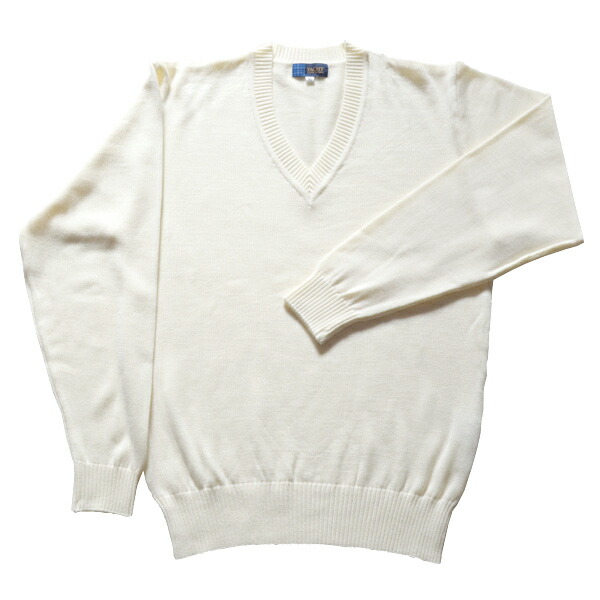 楽天市場】【在庫処分品】ウール混スクールセーター白無地【日本製