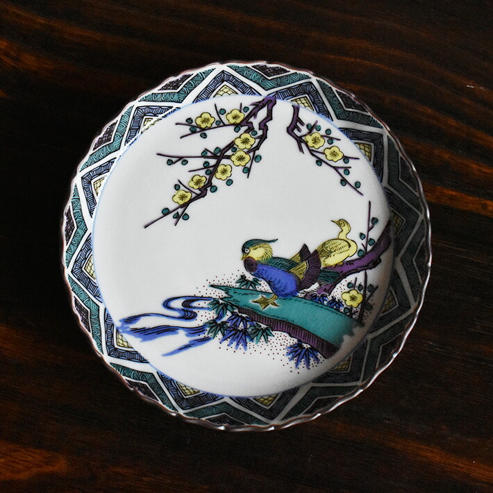 楽天市場】九谷焼 中皿 セット（ 径 16cm ） 古九谷花鳥の図（ 和食器