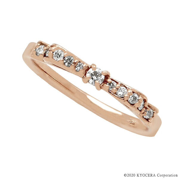 楽天市場】ダイヤモンド リング 指輪 K18ピンクゴールド 4月誕生石