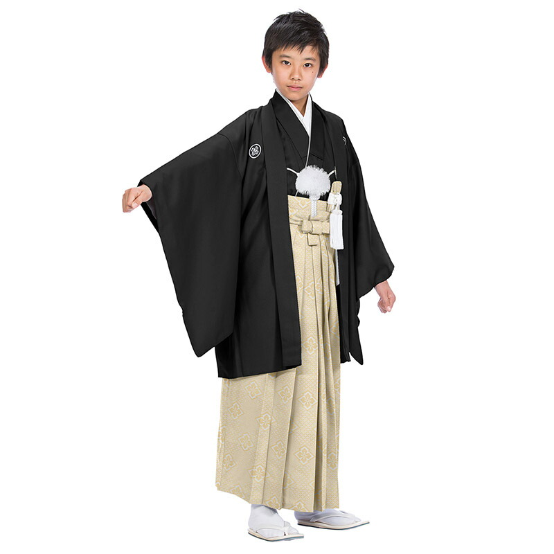 楽天市場】卒服 卒業式 小学校 男の子 ジュニア 黒紋付 袴セット 10才