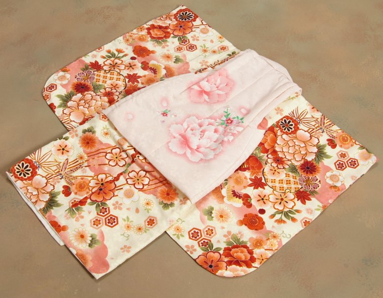 楽天市場】七五三 着物 3歳 女の子 被布セット マユミブランド 白地