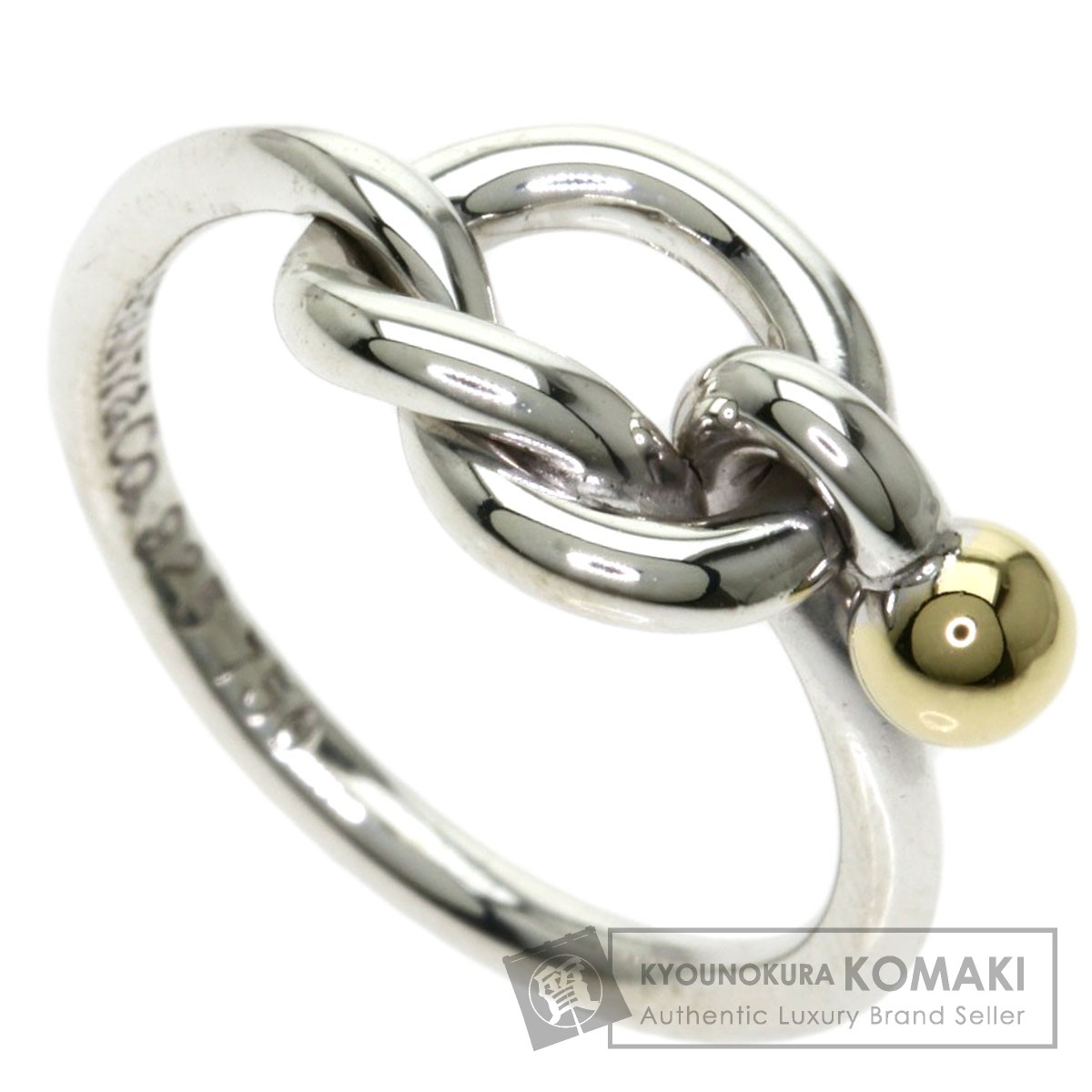 楽天市場】ティファニー ラブノット リング・指輪 シルバー/K18YG