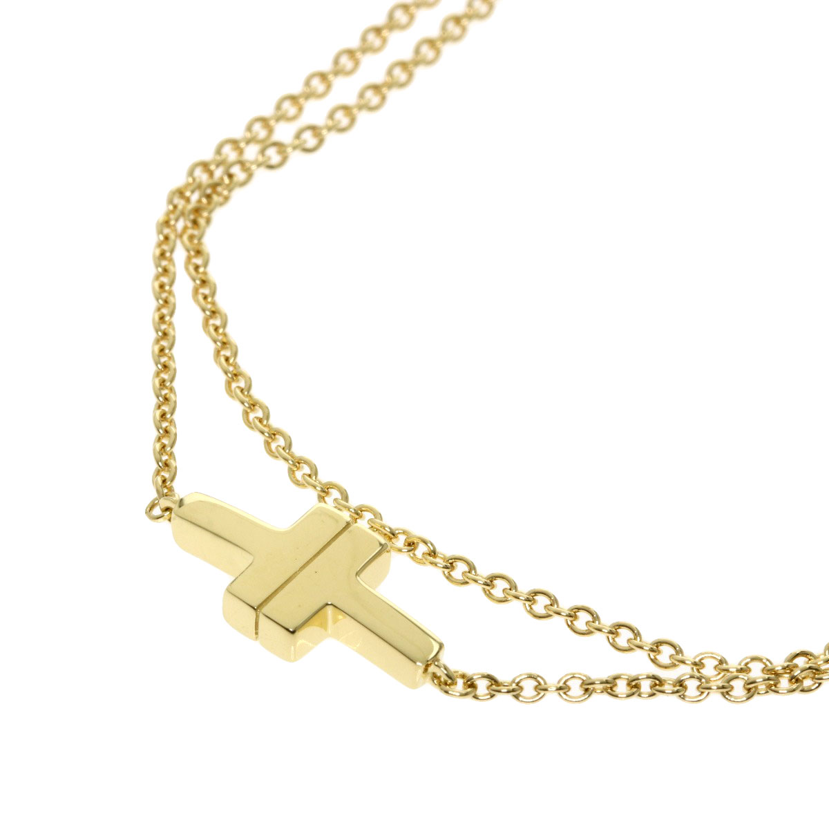 楽天市場】ティファニー T TWO ダブルチェーン ブレスレット K18