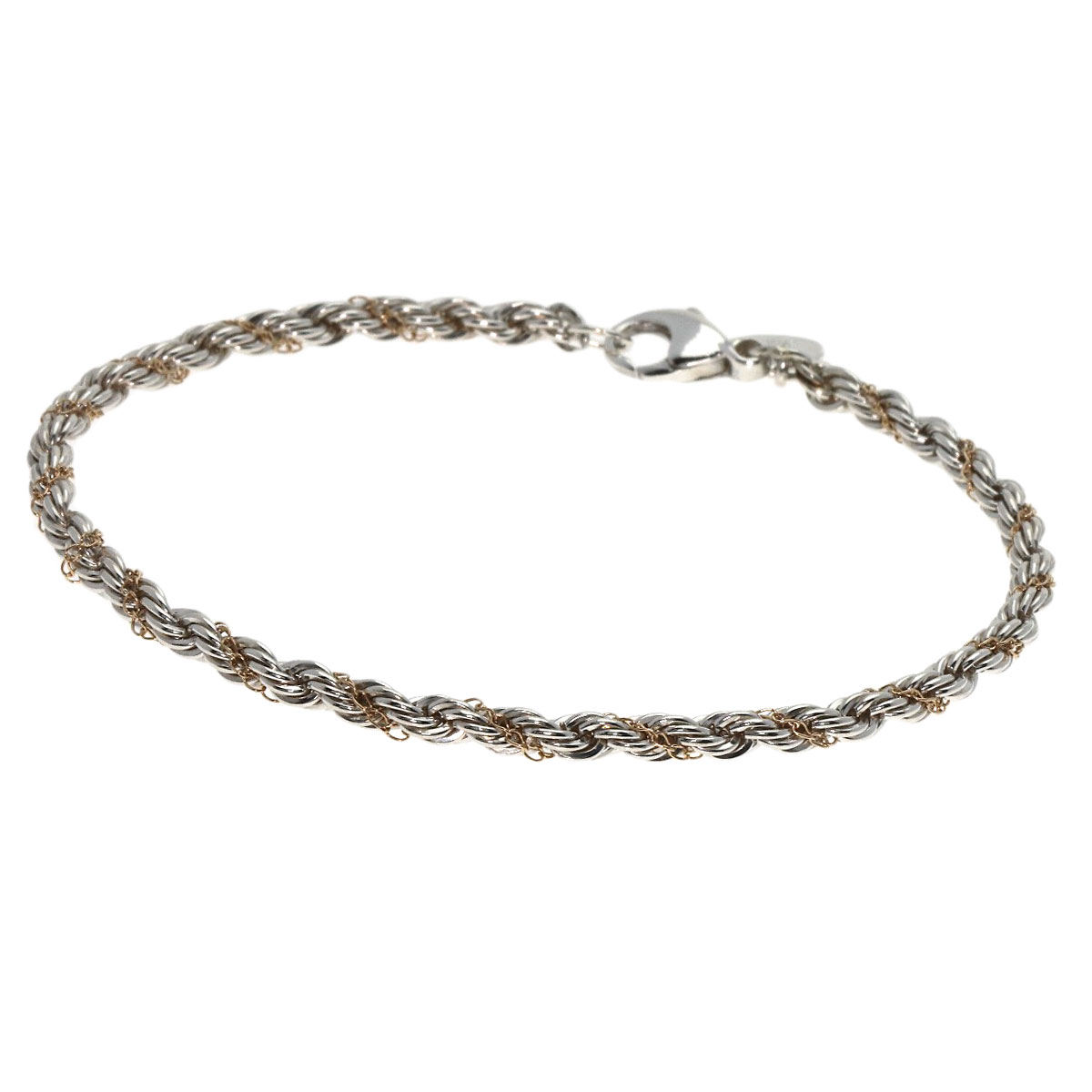 楽天市場】ティファニー ツイスト ロープ ブレスレット シルバー/K14YG