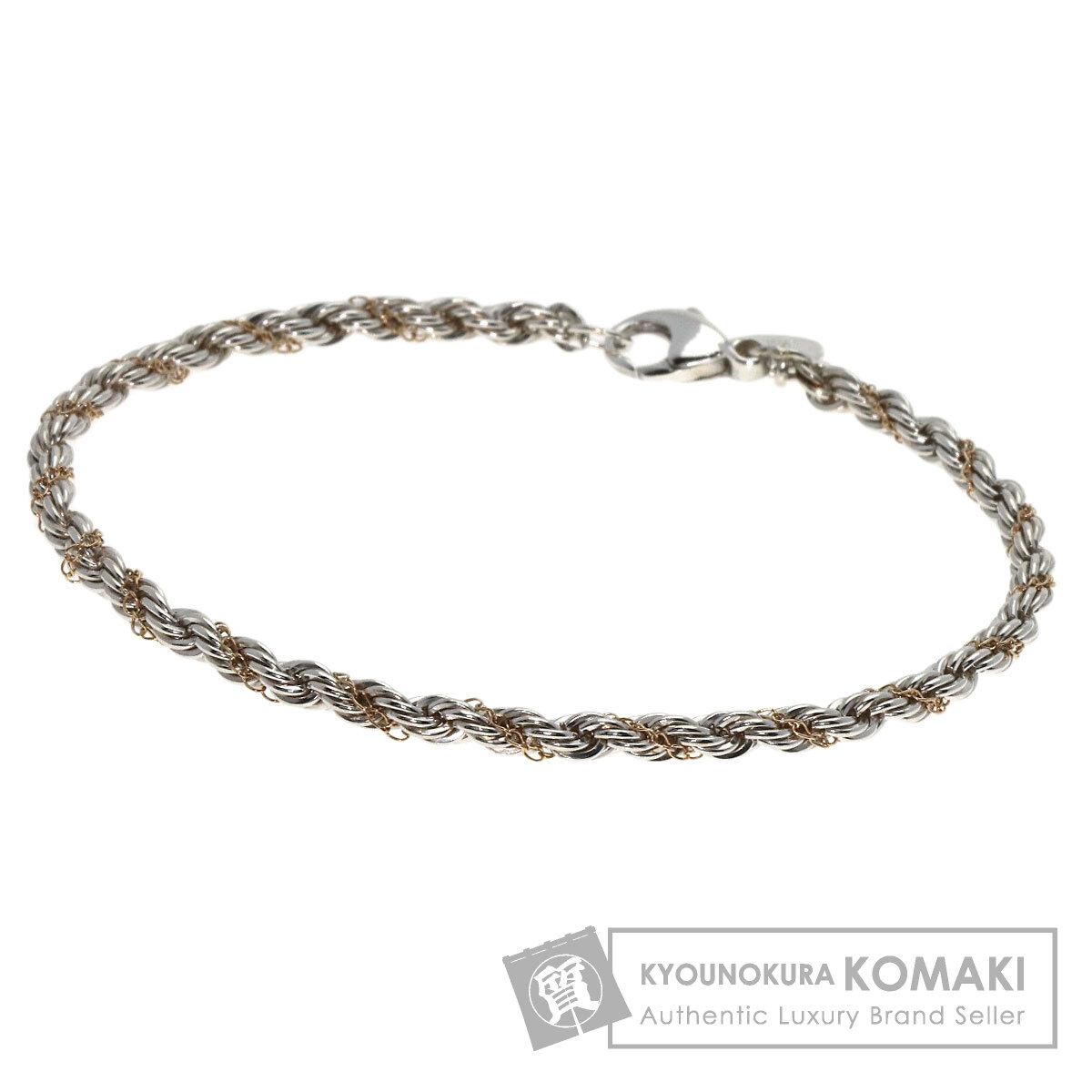 楽天市場】ティファニー ツイスト ロープ ブレスレット シルバー/K14YG