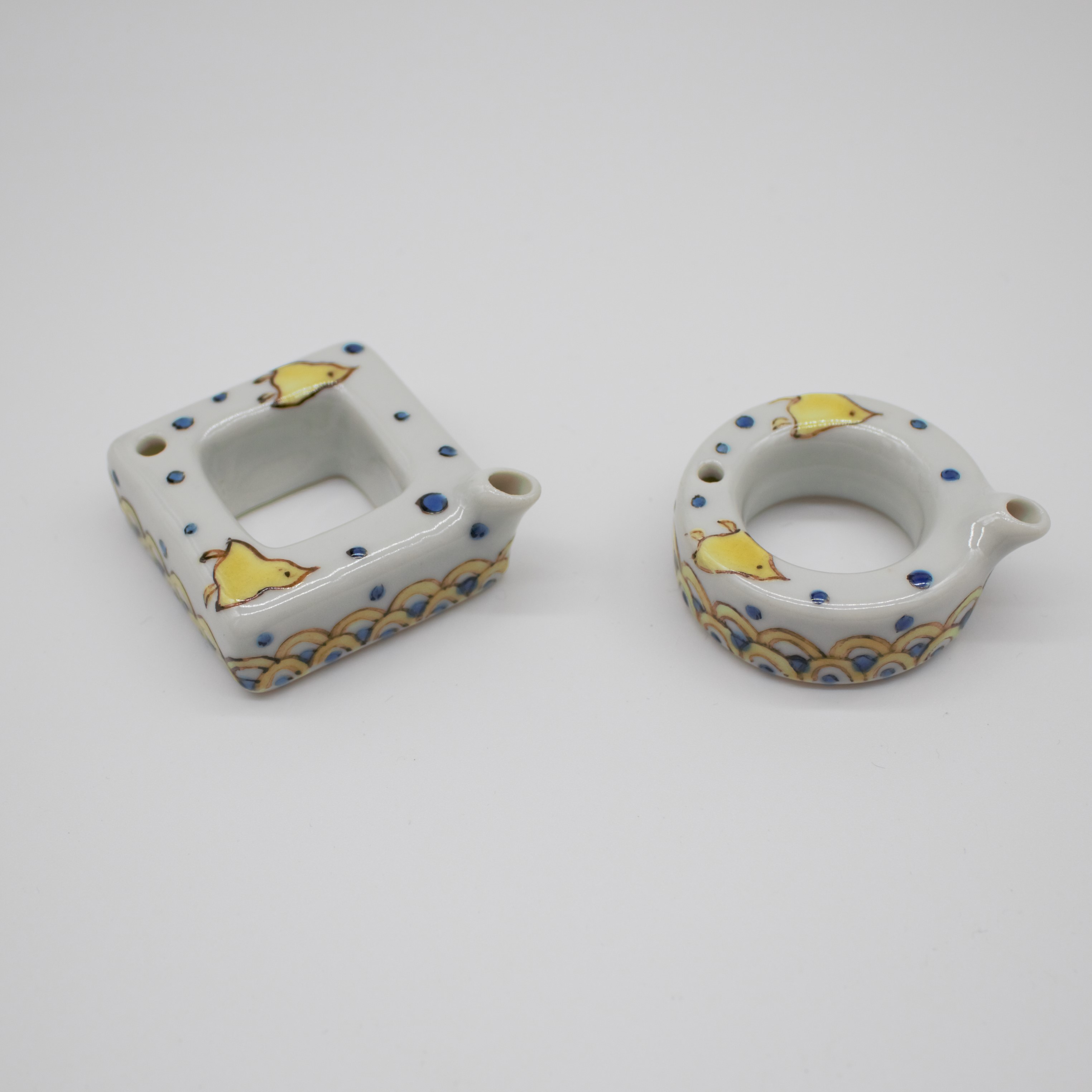 楽天市場】書道 水滴 【九谷×菊屋】 高級水滴 波千鳥 紋様(角) 書 書道