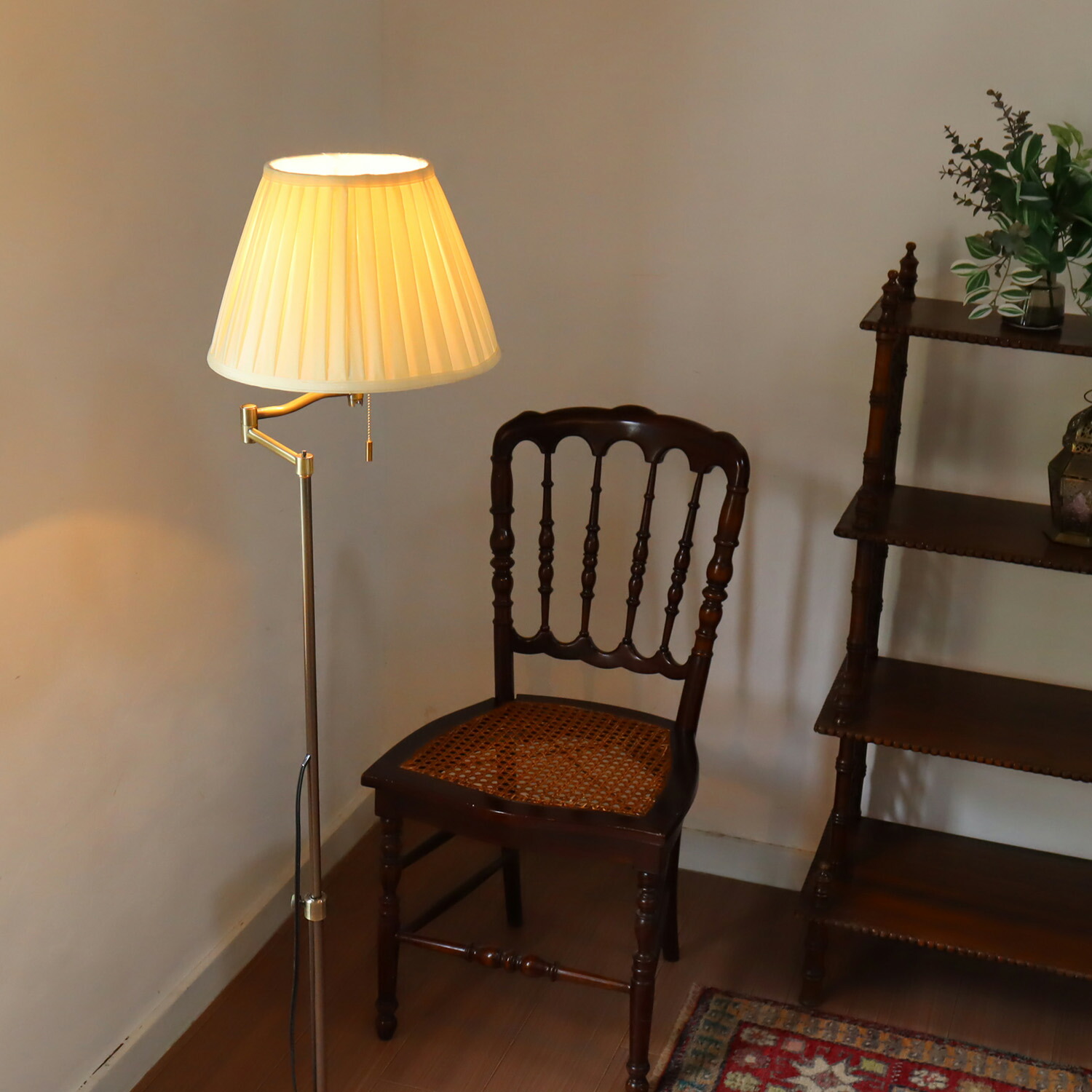 楽天市場】北欧風 アンティーク調 スイングアーム フロアスタンド