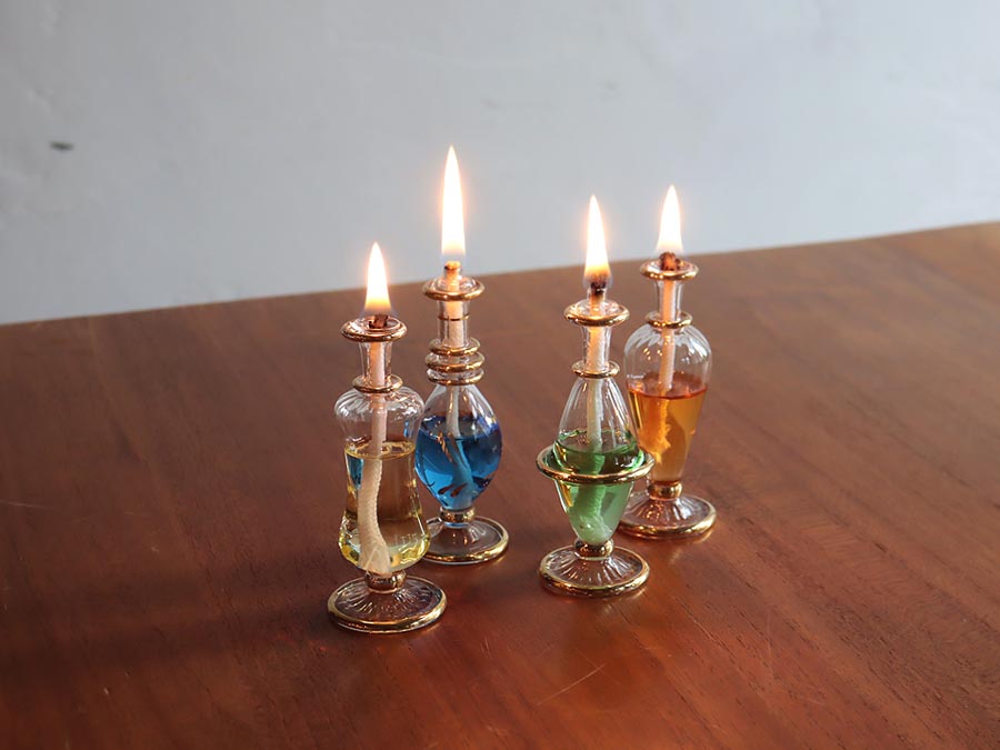 楽天市場】エジプト香水瓶 クリア オイルランプ2点セット【エジプト