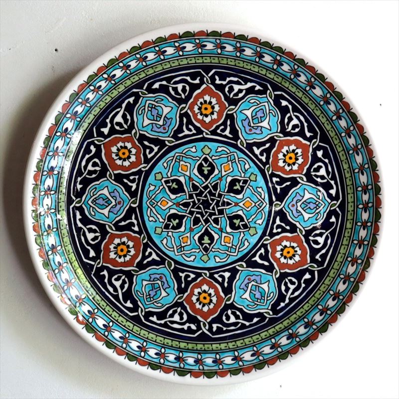 楽天市場】トルコ陶器 プレート 飾り皿 直径30cm キュタフヤ