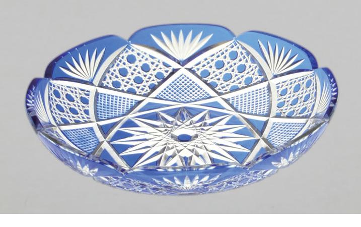 楽天市場】《日本製》薩摩切子 皿 ルリ さつま切子 廃盤品 高級品 職人