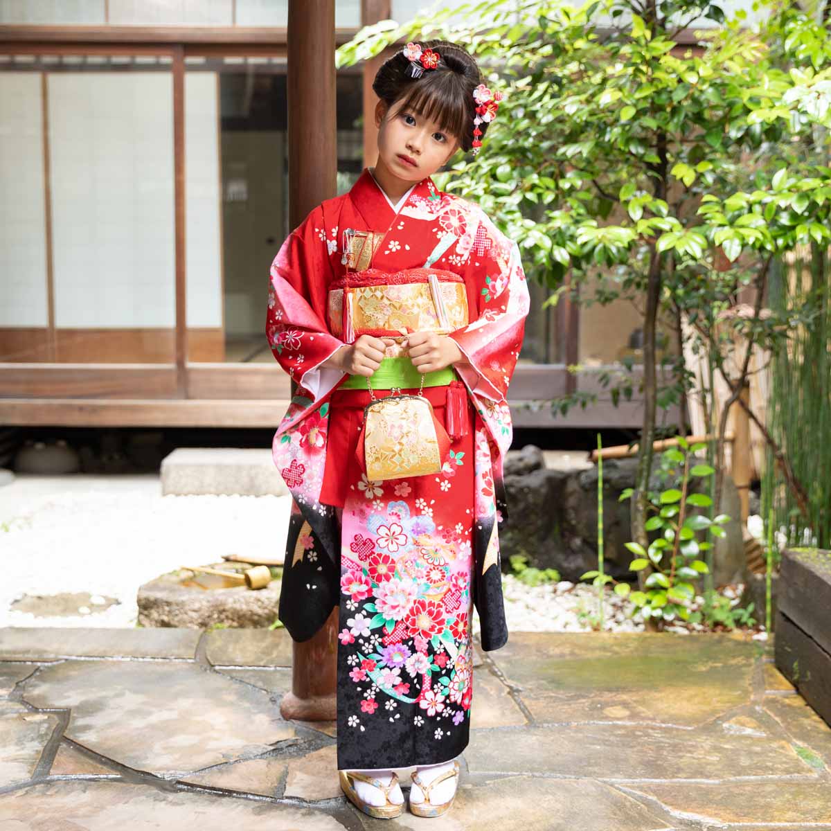 楽天市場】【レンタル】753 七五三 着物 7歳 フルセット 女の子